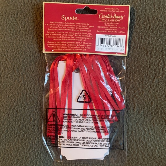 NIP Spode “Christmas Tree” gift tags. 3 packages of 12. Approx 1 3/4” x 3 3/4” - Picture 5 of 16